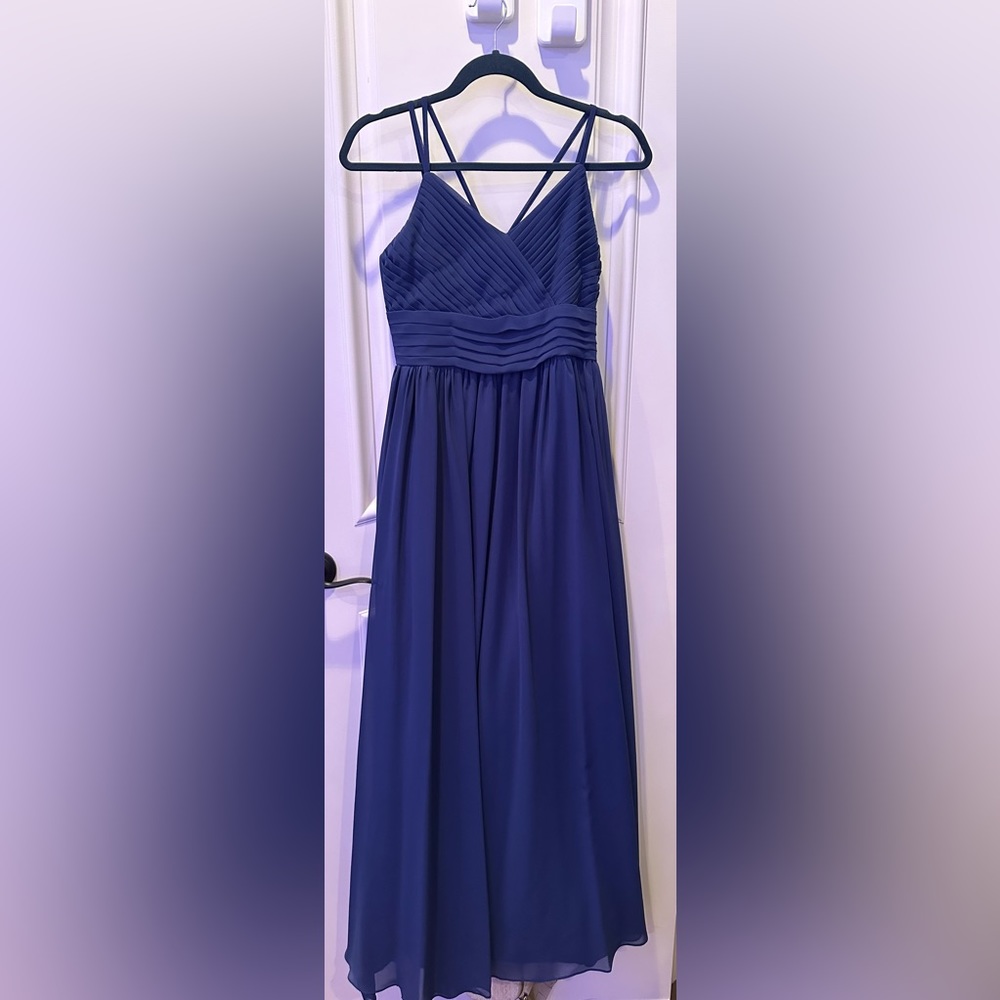 JJ’s house navy bridesmaids dress